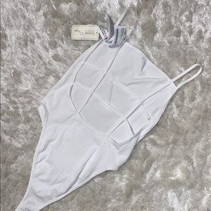 F21 seamless ribbed bodysuit